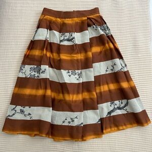 Vintage Dries Van Noten Print A-line skirt